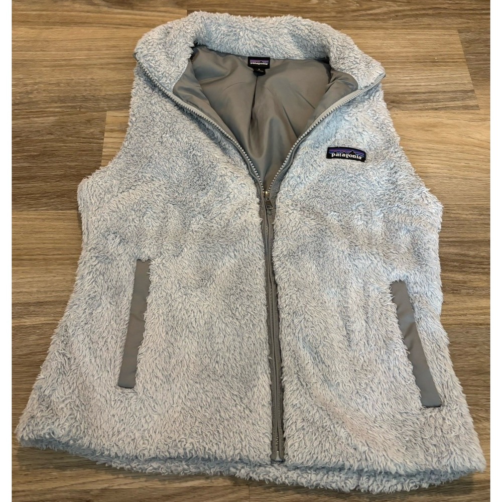 Patagonia Vest Womens Small Gray Los Gatos Fleece Full Zip Lined Outdoor